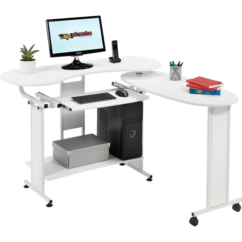 Willbridge Foldable L-Shaped Steel Computer Desk