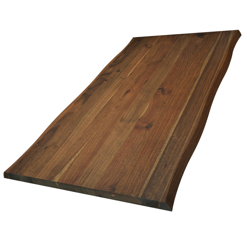 Comptoir Acacia Live Edge Butcher Block, plateau de table en bois massif de 1,5 po d'épaisseur, H 48 po x l 30 po x P 1,5 po