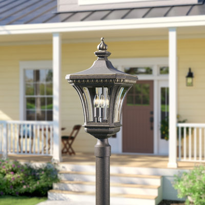 Tête de lanterne câblée 1 lumière H 23 po Kenisha Imperial Bronze