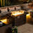 Chimel Rectangle Steel Propane Smokeless Fire Pit Table with Hidden Fuel Tank