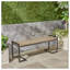 Banc industriel en bois d'acacia et en métal avec pieds en porte-à-faux gris - l 54 po