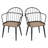 Manthey Wood and Metal Dining Chairs-110820398
