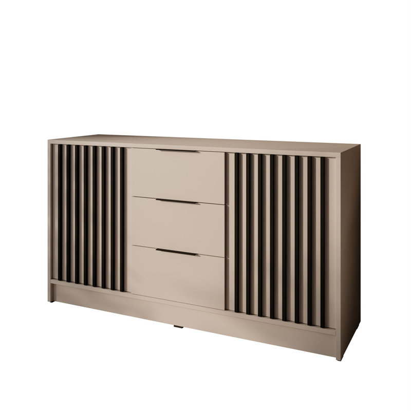 155cm Sideboard, Cashmere/Black