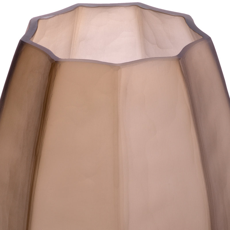 Tiara Handmade Handblown Glass Jar, Brown, 15.16" H x 7.09" W x 7.09" D