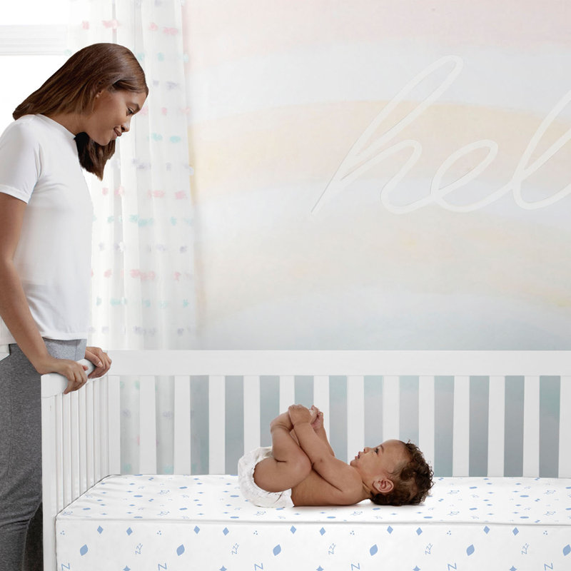 Water Resistant White Vinyl Mini Crib Mattress