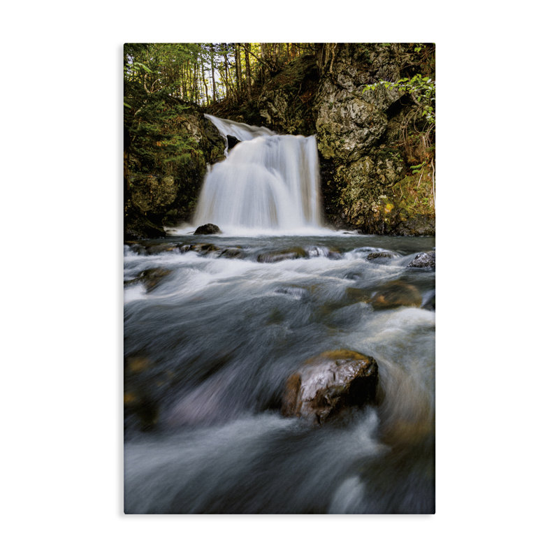 Fresh Fall Water Cascading Canvas, design by Sean Greenough, 24" H x 16" W