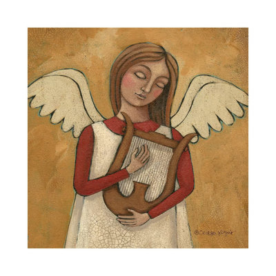 Praise with the Harp 1 Piece Wall Art on Canvas