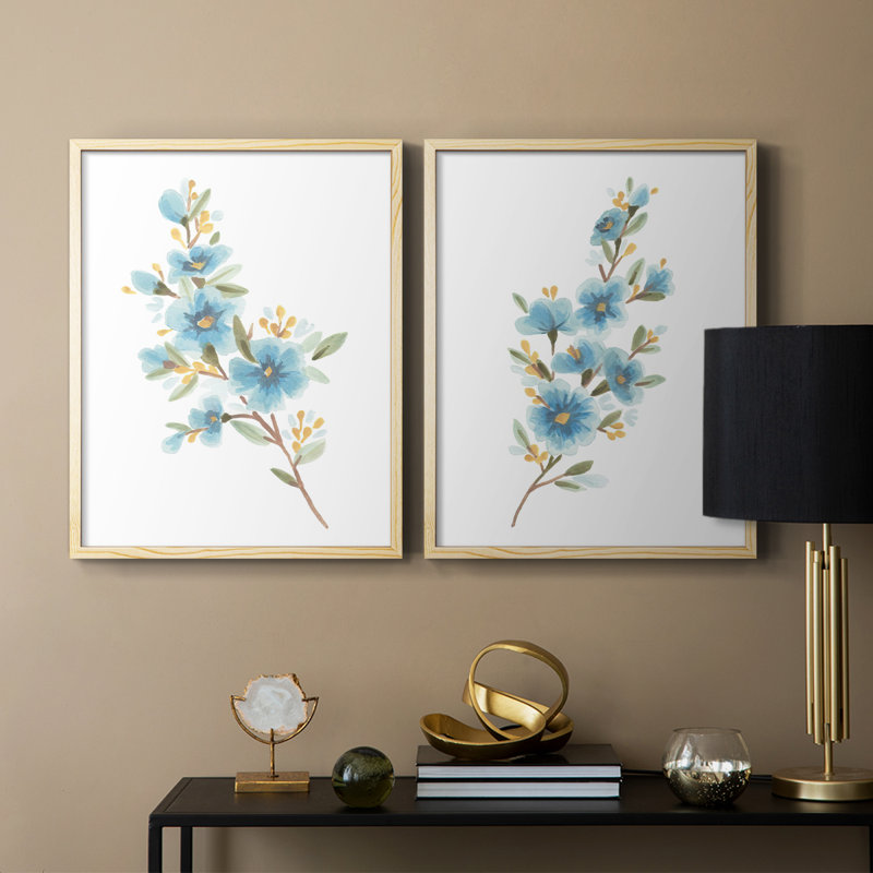 Reproduction encadrée Wildflower Sprig I-Premium - prête à être accrochée - aucun clou requis - aucun clou requis