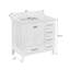 Meuble-lavabo autoportant blanc en bois massif 36 po avec lavabo 36 po