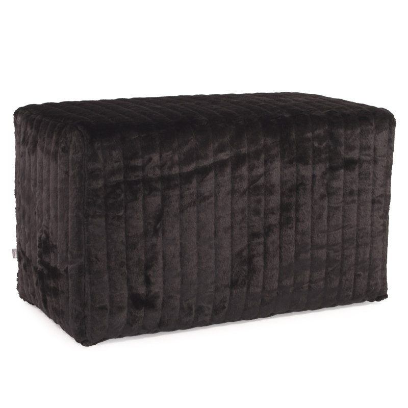 Banc en tissu 2 places Moriya, Vison noir