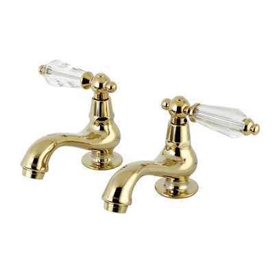 Kingston Brass Wilshire Two-Handle Deck Mount Basin Tap Faucet