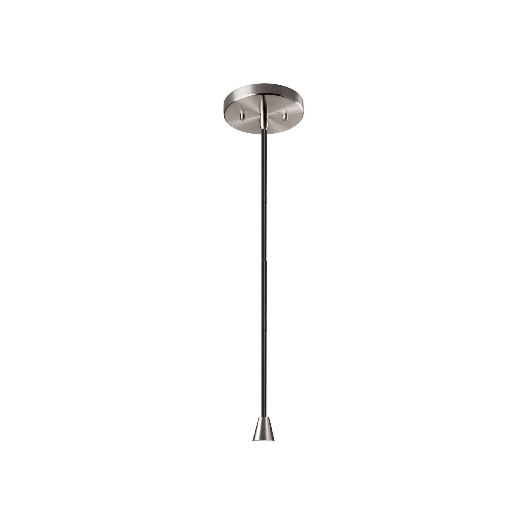 Logan 1 - Light Single Cone Pendant, Polished Chrome, Bisque, 18" H x 8" W x 8" D