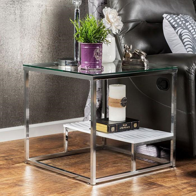 Saturn Glass Top End Table