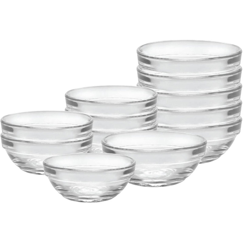 Duralex Lys 12 Piece Tempered Glass Mixing Bowl Set