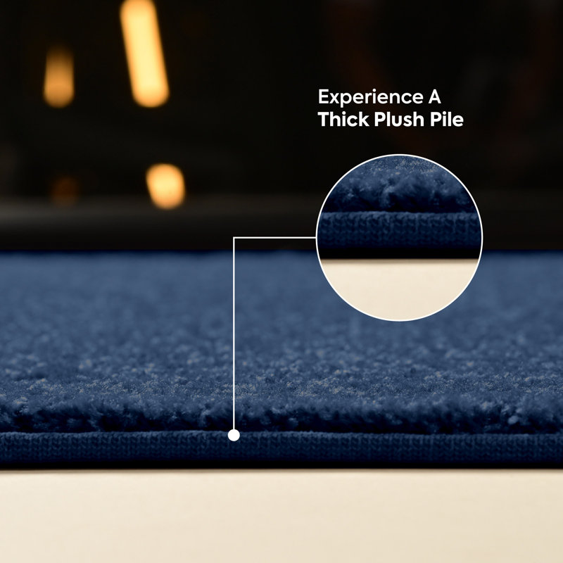 Modern Plush Pet and Kids Friendly Solid Color Area Rugs, Stain & Fade Resistance, Bedroom, Playroom and Kidsroom, Event, Wedding, Perfect for Living Room, Dining Room, Royal Blue Melgar Rug