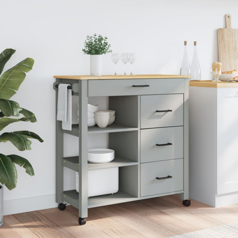 Kitchen Serving Cart, Grey