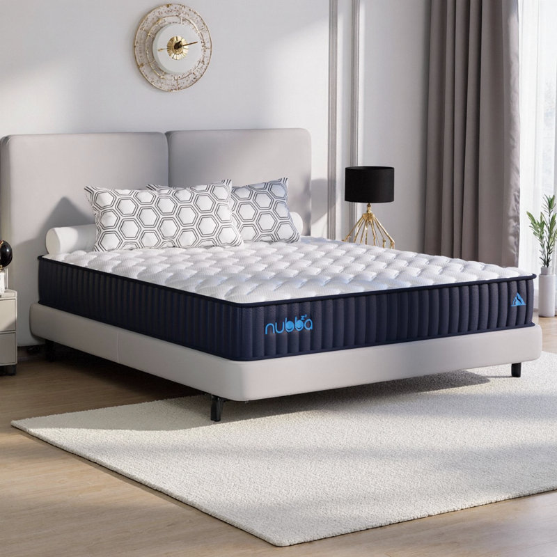 Matelas hybride simple 12 pouces avec mousse à mémoire de forme rafraîchissante et ressorts ensachés - soutien ferme de luxe, soulagement de la pression, hypoallergénique