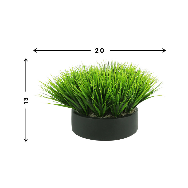 Grass Arrangement In A Round Fiberstone Planter