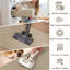 Ensemble de 3 tapis de cuisine antidérapants, géométrique beige, 20 x 32 + 20 x 48 + 20 x 59