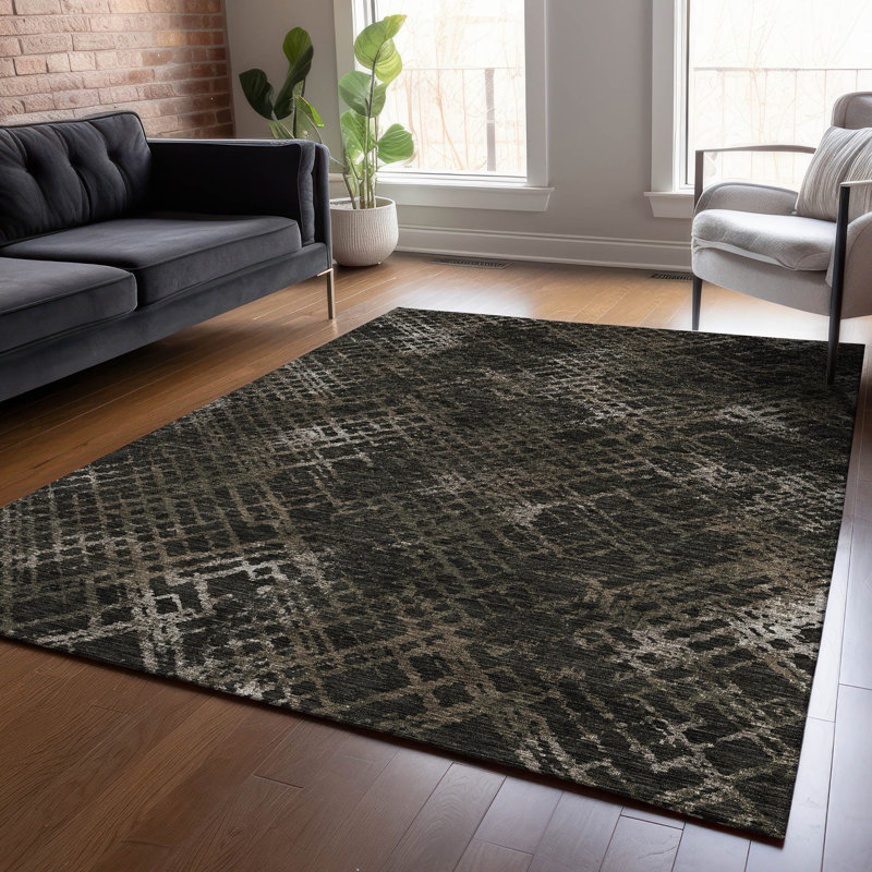 Tapis intérieur / extérieur Malchow avec envers antidérapant, Rectangle 5 pi x 7 pi 6 po