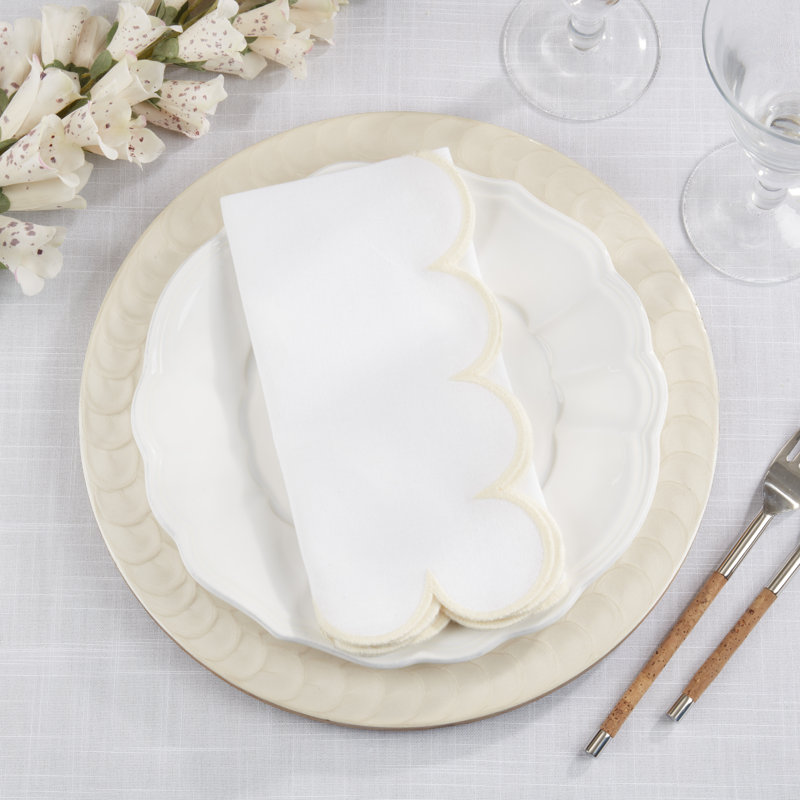 Serviette rectangulaire Paddock 100% coton, Naturel / blanc