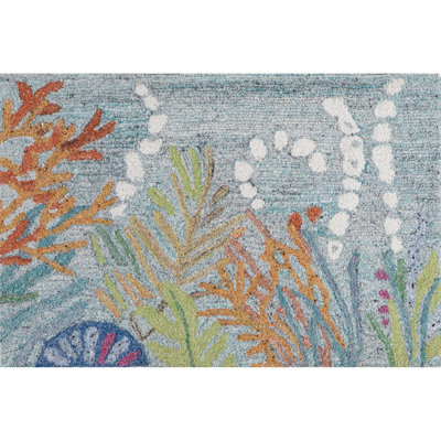 Reef Under the Sea Hand-Tufted Recycled Polyester Indoor/Outdoor Area Rug