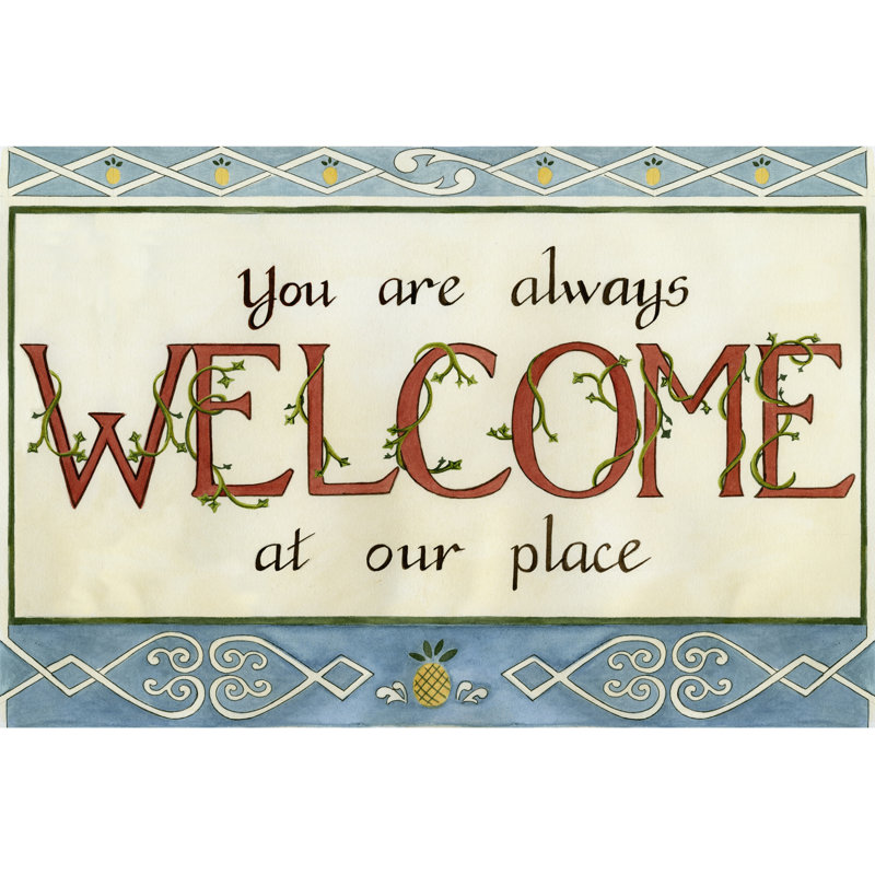 Welcome - Wrapped Canvas Print, 51cm H x 76cm W x 3.8cm D