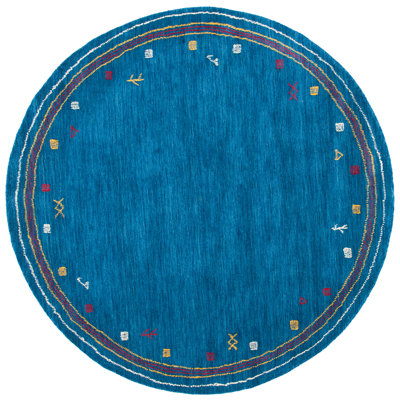 Danette Blue Southwestern Hand-Loomed Wool Rug