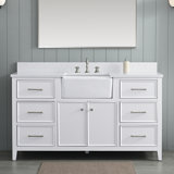 Bladenboro 60'' Single Bathroom Vanity with Engineered Stone Top