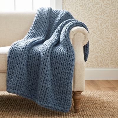 Estiva Cable Knit Throw Blanket