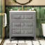 Meuble-lavabo de 30 po avec lavabo, structure en bois massif, 3 tiroirs, style rétro élégant et de grande qualité, rangement spacieux, lavabo à trois trous pré-percé, couleur grise, structure en céramique,