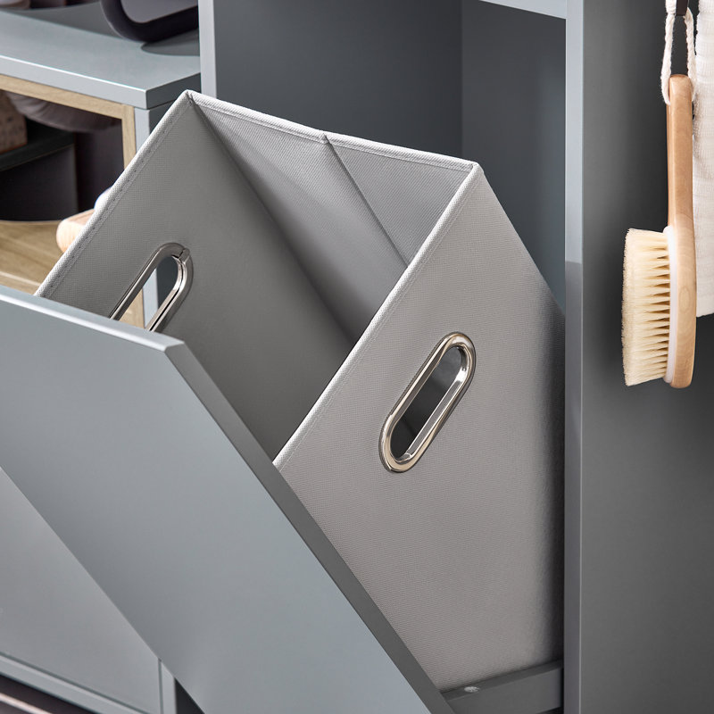 Wood Laundry Organisation Essentials, Grey