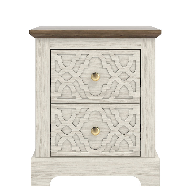 Enfield 2 Drawer Bedside Table