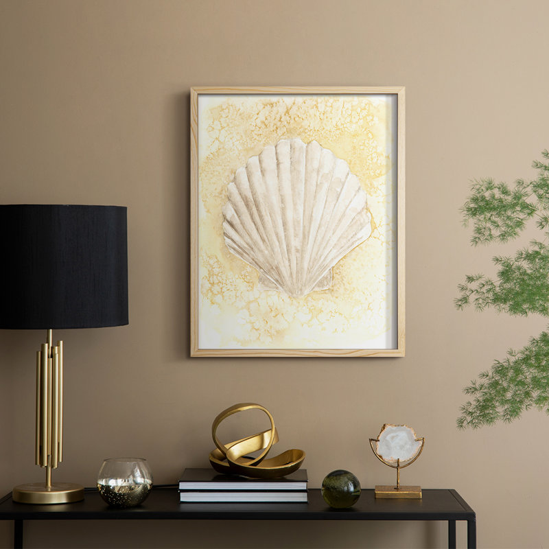 Reproduction encadrée Salty Seashell II - bois massif