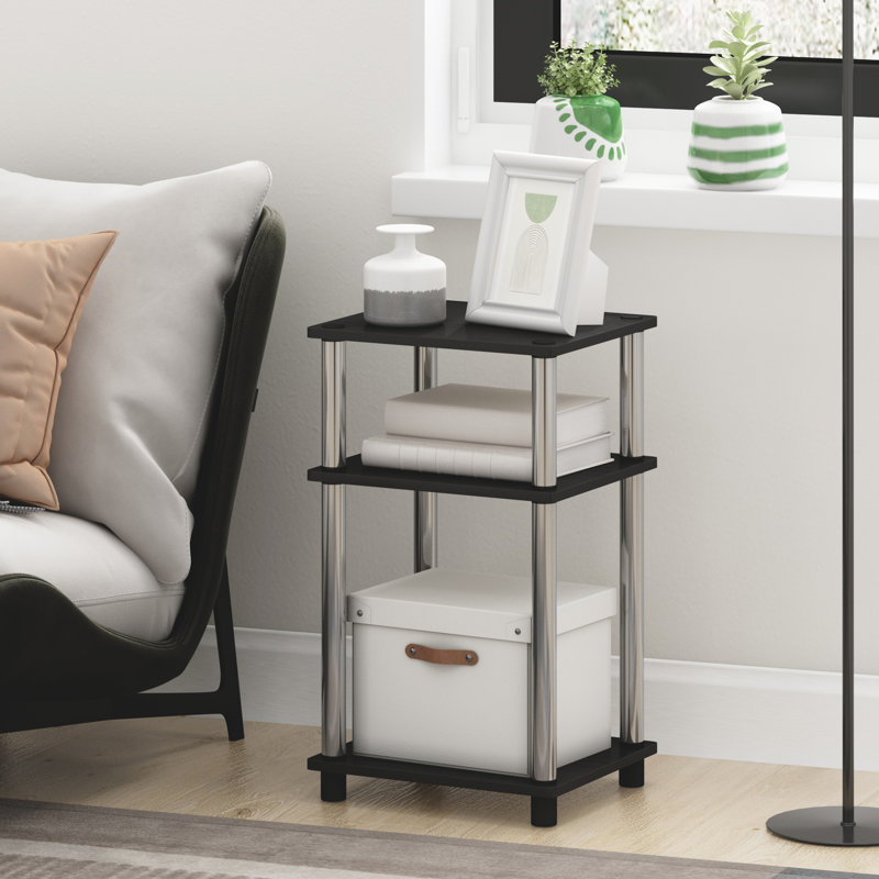 Ensemble de tables de bout avec rangement Colwyn, Americano, Acier Inoxydable, 2