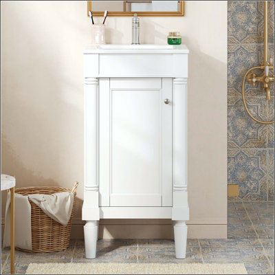 Meuble-lavabo de 18 po de style français pour petits espaces