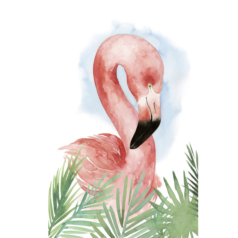 Flamingo Composition I by Grace Popp - Painting Print, 46cm H x 30cm W, Wrapped Canvas