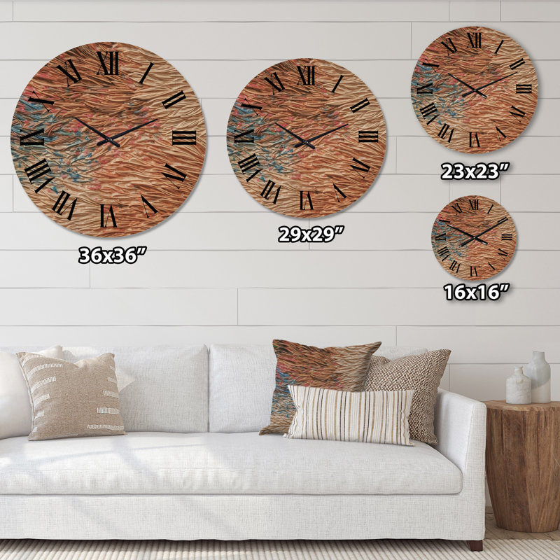 Horloge murale en bois massif Amerra, Grand