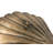 12.5X10.5X2.5" Decorative Iron Seashell Tray With Bronze Finish-1481674536