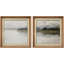Ambiance lac brumeux apaisant, nature abstraite, paysage, illustrations, art moderne, détente minimale / calme-123398493-123398492