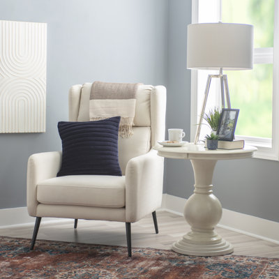 Kight 26" W Round Pedestal End Table