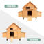 Poulailler sur roulettes, grand poulailler mobile en bois pour 6 à 8 poulets, cage à volaille extérieure avec nichoir, poulailler pour l'extérieur de la cour arrière-395764869