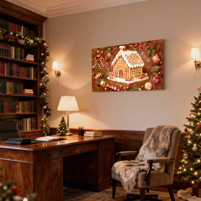 Ensemble de 3 décorations murales de Noël en pain d'épice, décorations de Noël, H 12 po x l 18 po