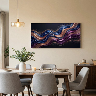 Motif de vagues, art mural sur toile, ensemble de 1
