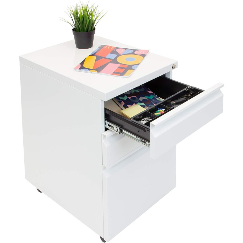 3 Drawer File Cabinet With Lock And Wheels, Under Desk...