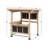 6X7FT Ceder Wood Bar Pergola Entertainment Bar Center With Double Bar & TV Mount