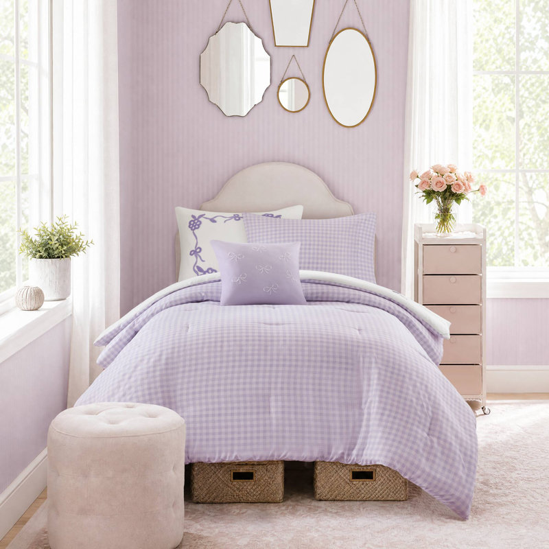 Ensemble d'édredon 4 pièces Tiffany, Twin/Twin XL, Purple