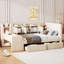 Lit de jour simple tapissier avec tiroirs, tablettes, armoires rabattables et table d'appoint-1737666376