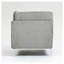 Module de coin pour canapé d'angle en velours côtelé - Élément central de canapé en tissu gris pour agencement personnalisé de salon