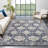 Machine Washable Rug with Rubber Backing for Living Room Oriental Non-Slip Dining Room Rug Easy-Cleaning Floor Carpet for Bedroom Office Playroom-1190455498